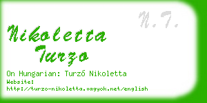 nikoletta turzo business card