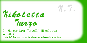 nikoletta turzo business card